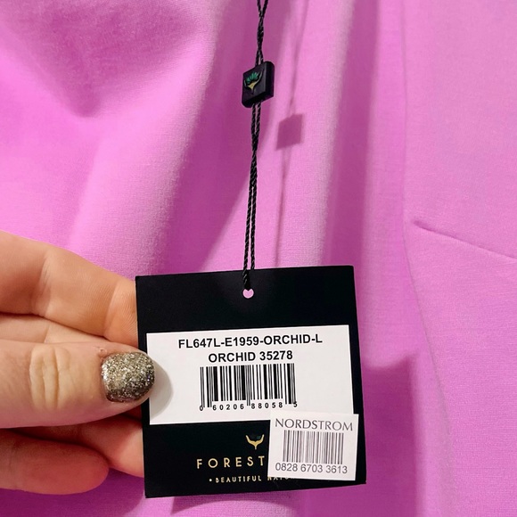 NORDSTROM Cap Sleeve MIDI Empire Waist Sheath Square Neck PINK PEONY SZ 12 NEW! - Picture 11 of 15